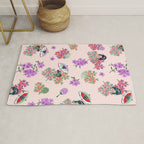 Pastel purple oriental pattern Rug Gallery Image 1