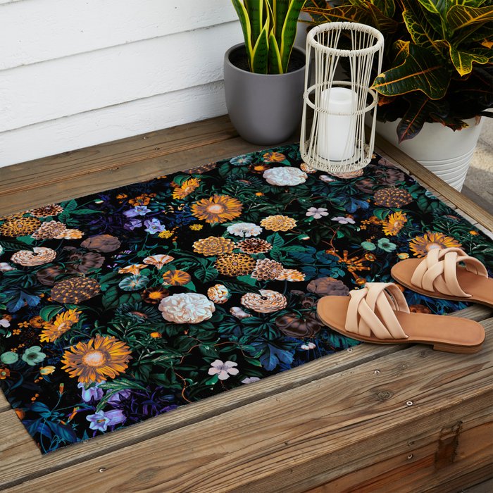 Multicolor Night Forest Outdoor Rug Gallery Image 2