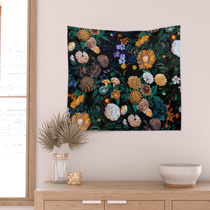 Multicolor Night Forest Wall Tapestry Gallery Image 2