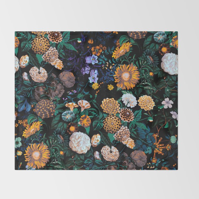 Multicolor Night Forest Throw Blanket Gallery Image 2