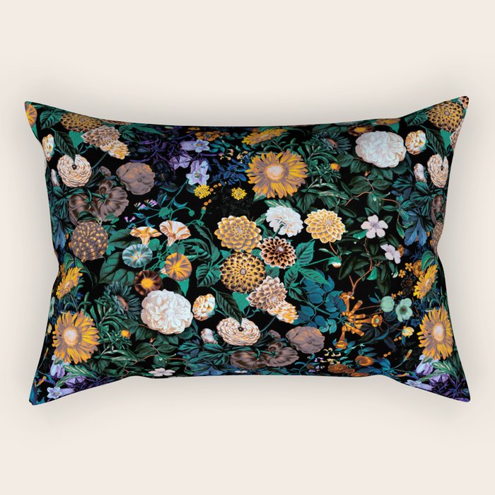 Multicolor Night Forest Rectangular Pillow Gallery Image 2