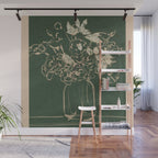 Minimalist Flowers In A Vase Wall Mural Gallery Image 1