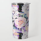 Modern Dark Vibrant Flowery D Travel Mug Gallery Image 1