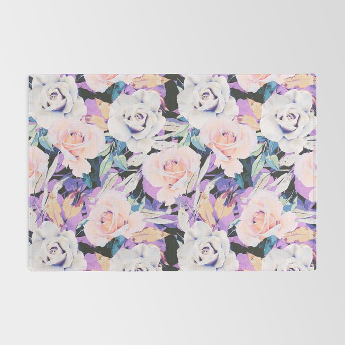 Modern Dark Vibrant Flowery D Rug Gallery Image 2