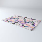 Modern Dark Vibrant Flowery D Rug Gallery Image 3