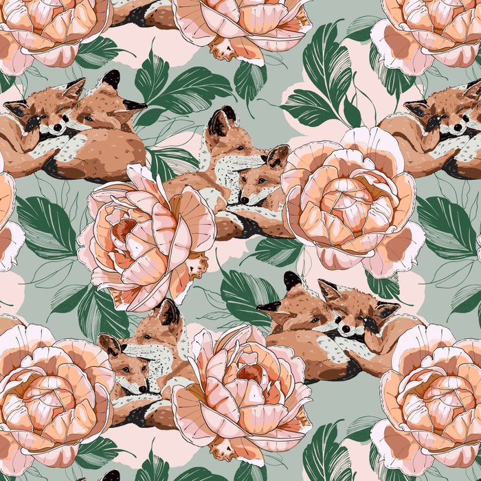 Red foxes in the rose bushes 24 Coffee Mug Gallery Image 2