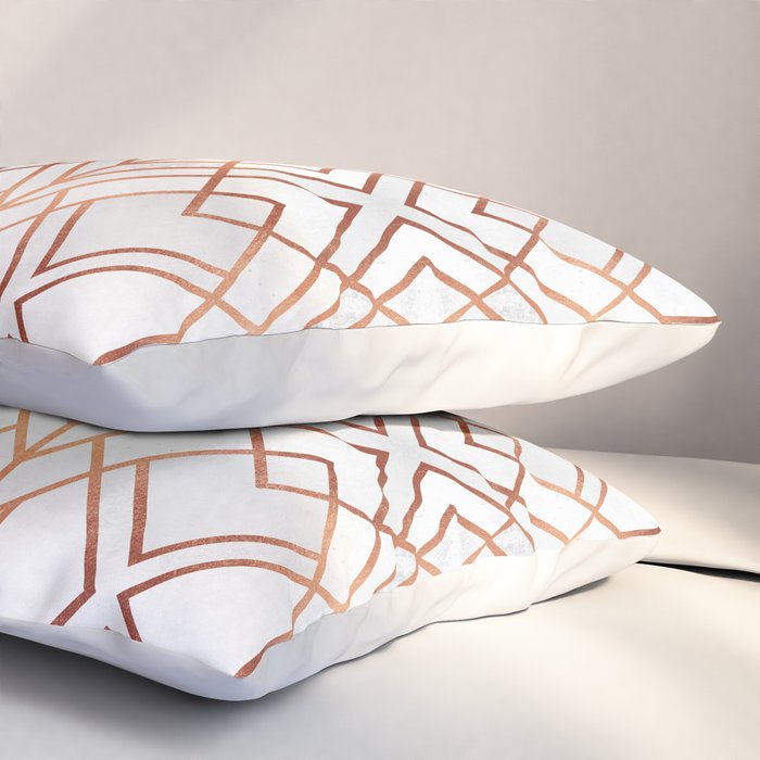 Copper Geo Pillow Sham Gallery Image 3
