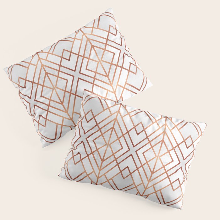 Copper Geo Pillow Sham Gallery Image 3