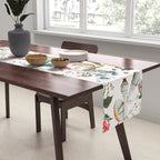 Watercolor Hand Drawn Mushroom Autumn Garden Table Runner Gallery Image 2