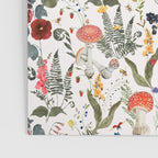 Watercolor Hand Drawn Mushroom Autumn Garden Poster Gallery Image 3