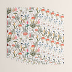 Watercolor Hand Drawn Mushroom Autumn Garden Wrapping Paper Gallery Image 3