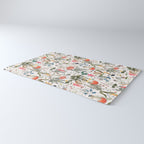 Watercolor Hand Drawn Mushroom Autumn Garden Rug Gallery Image 3