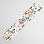 Watercolor Hand Drawn Mushroom Autumn Garden Table Runner Gallery Image 3