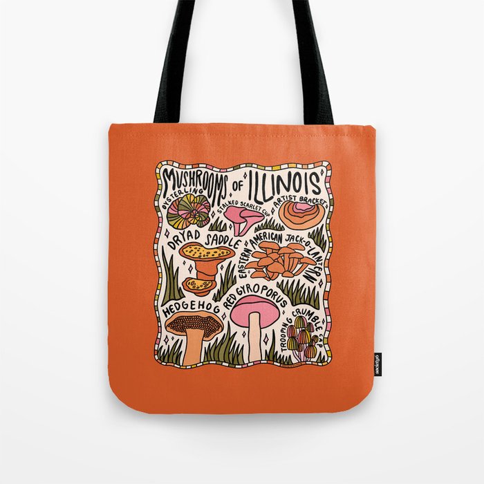 Mushrooms of Illinois Tote Bag Gallery Image 1