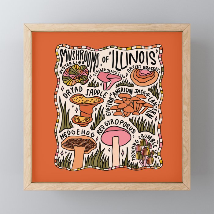 Mushrooms of Illinois Mini Art Print Gallery Image 1