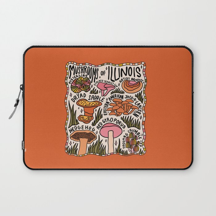 Mushrooms of Illinois Laptop Sleeve Gallery Image 1