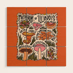Mushrooms of Illinois Wood Wall Art Gallery Image 1