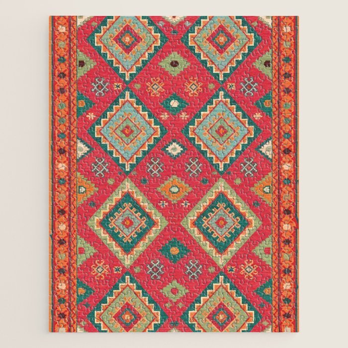 Moroccan Berber Kilim Pattern Jigsaw Puzzle Gallery Image 1