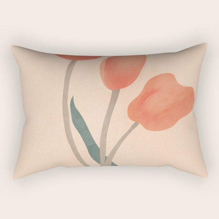 Orange Tulips Rectangular Pillow Gallery Image 2