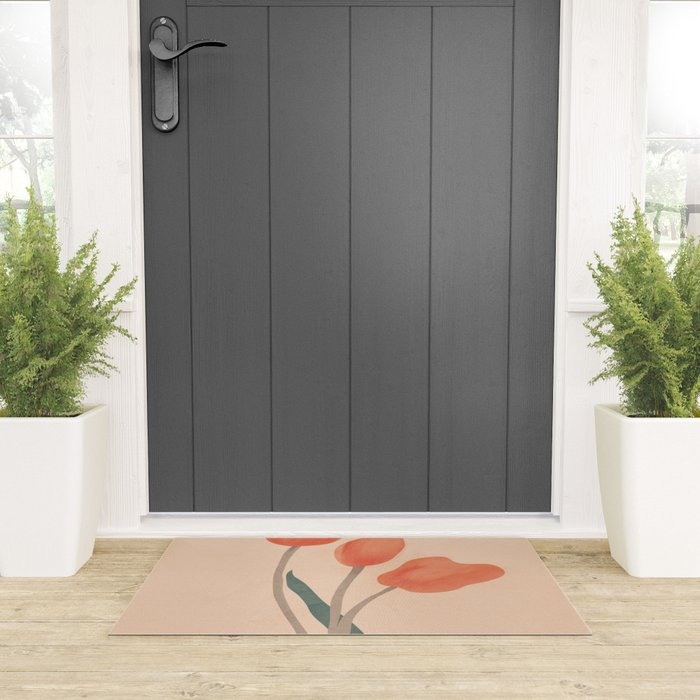 Orange Tulips Welcome Mat Gallery Image 3