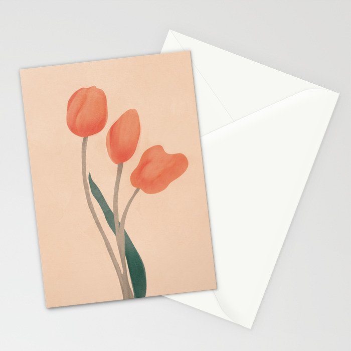 Orange Tulips Stationery Card Gallery Image 2
