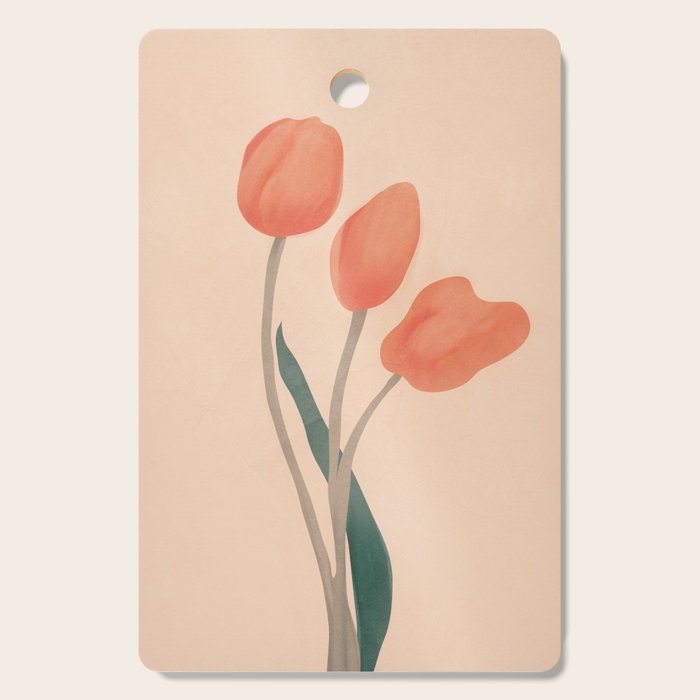 Orange Tulips Cutting Board Gallery Image 1