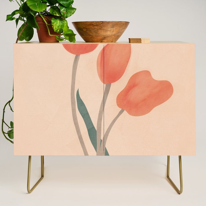 Orange Tulips Credenza Gallery Image 1