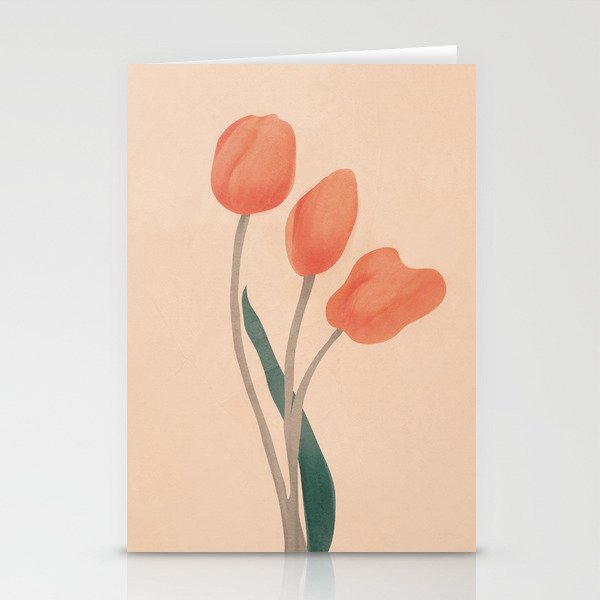 Orange Tulips Stationery Card Gallery Image 1