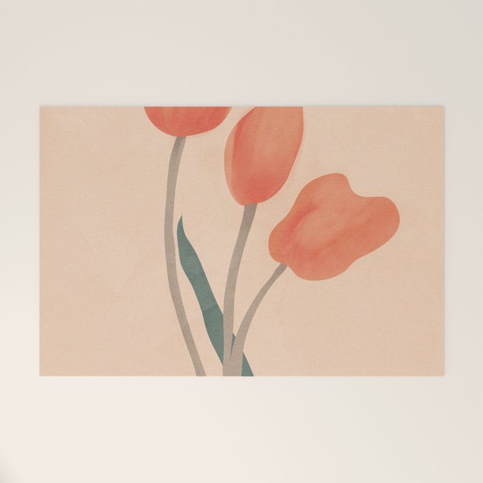Orange Tulips Welcome Mat Gallery Image 1