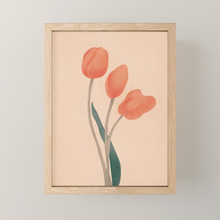 Orange Tulips Mini Art Print Gallery Image 1