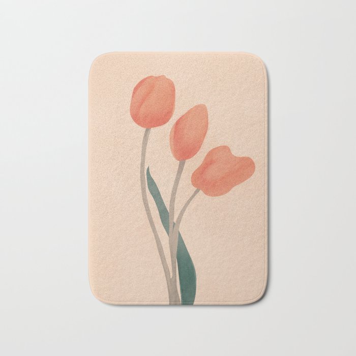 Orange Tulips Bath Mat Gallery Image 1