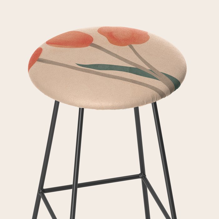 Orange Tulips Stool Gallery Image 2