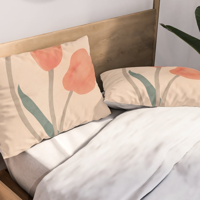 Orange Tulips Pillow Sham Gallery Image 2