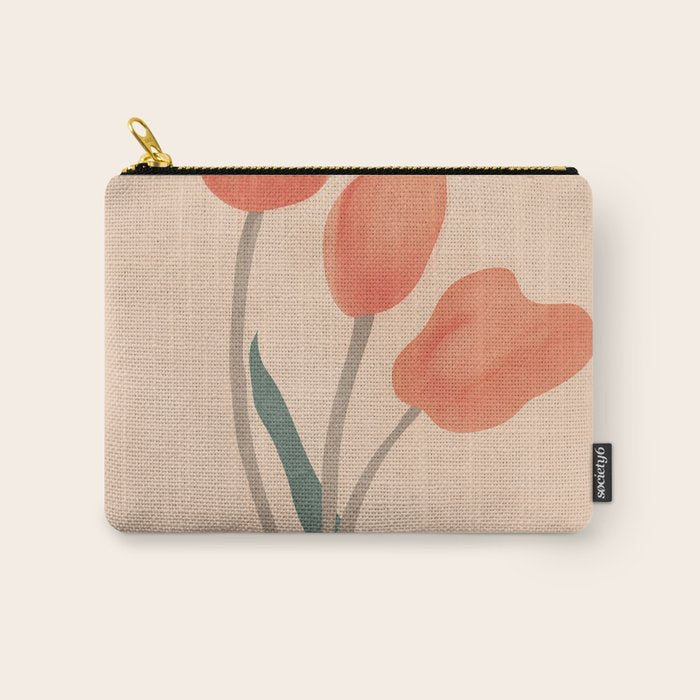 Orange Tulips Carry All Pouch Gallery Image 1