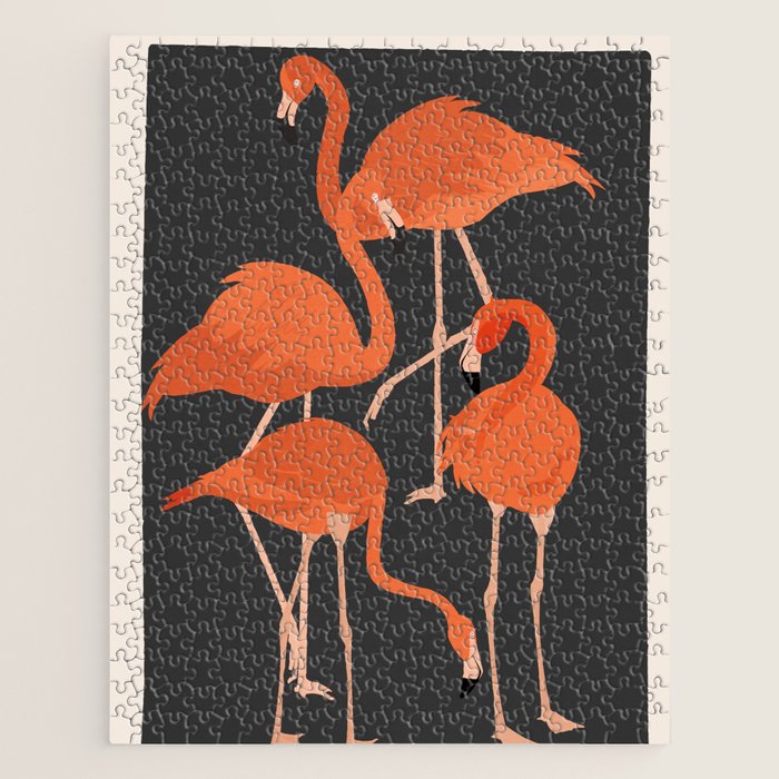 Graceful Flamingos 4 Jigsaw Puzzle Gallery Image 1