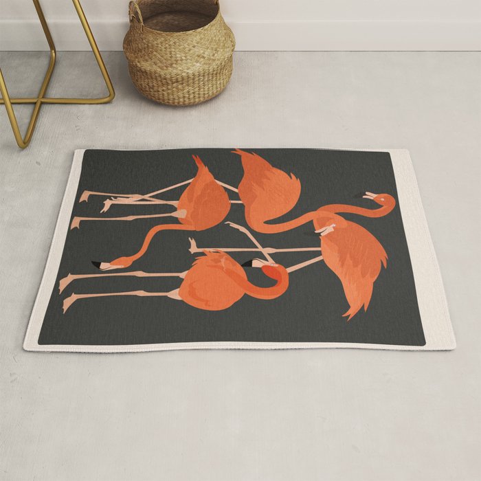 Graceful Flamingos 4 Rug Gallery Image 1