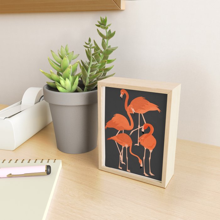 Graceful Flamingos 4 Mini Art Print Gallery Image 2