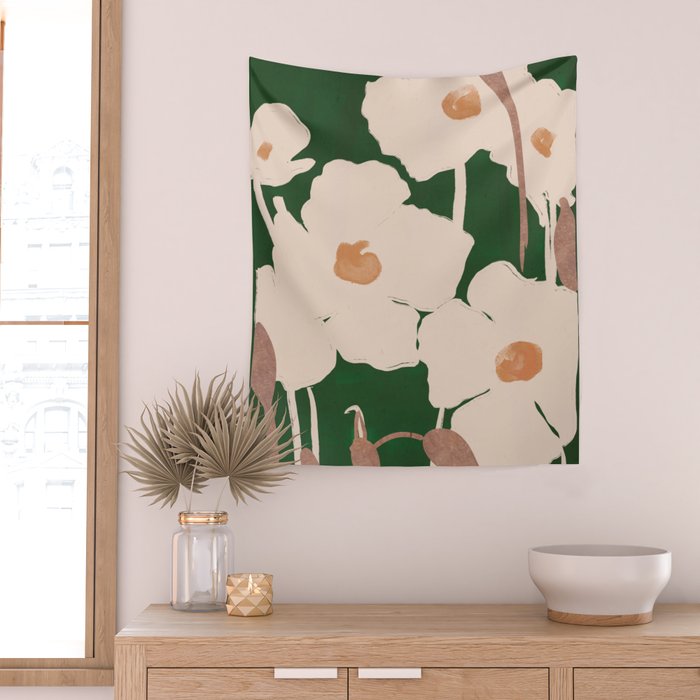 Abstract Flowers 9 Wall Tapestry Gallery Image 2