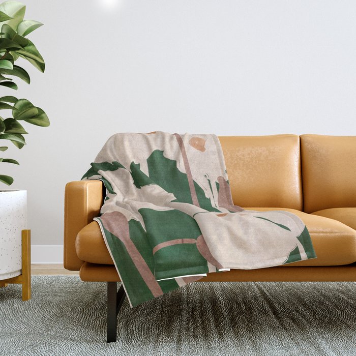 Abstract Flowers 9 Throw Blanket Gallery Image 1