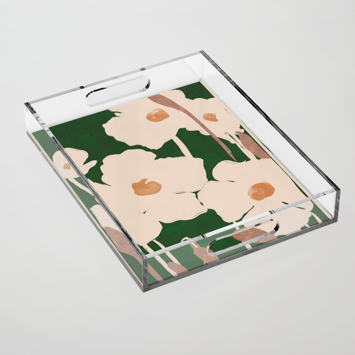 Abstract Flowers 9 Acrylic Tray Gallery Image 1