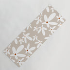 Quirky Florals in Beige, Terracotta and White Yoga Mat Gallery Image 1