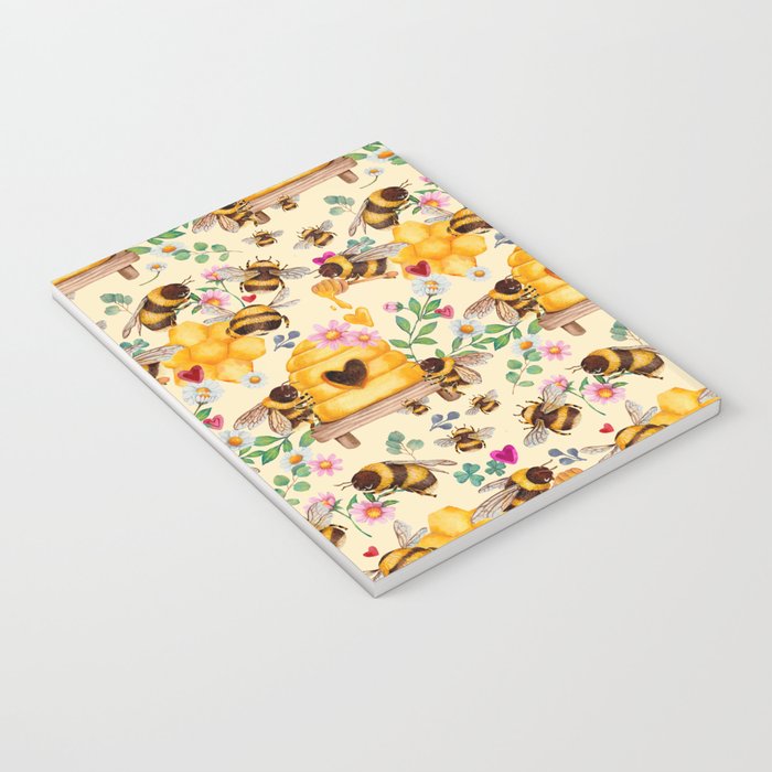 Bees with Flowers and Honey Notebook Gallery Image 3