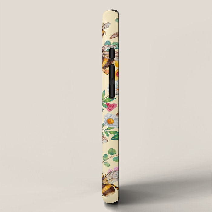 Bees with Flowers and Honey iPhone Case Gallery Image 2