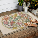 Libra Antique Astrology Zodiac Pictorial Map Outdoor Rug Gallery Image 2