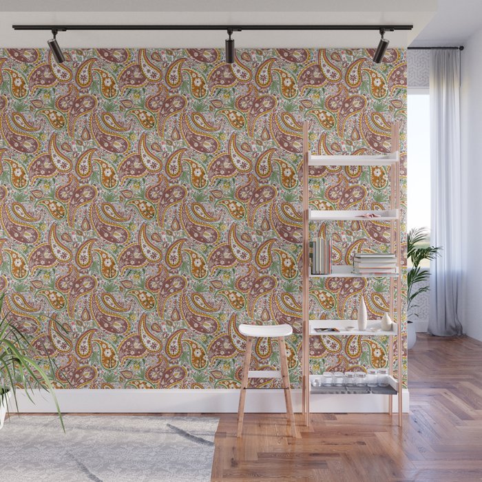 Rustic Paisley Delight Wall Mural Gallery Image 1