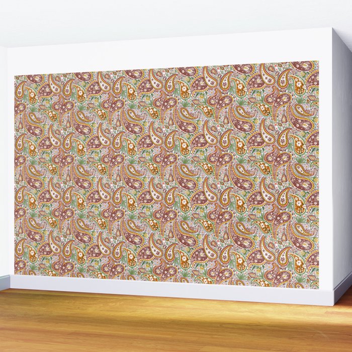 Rustic Paisley Delight Wall Mural Gallery Image 2