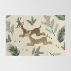 winter deer // repeat pattern Rug Gallery Image 2