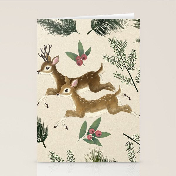 winter deer // repeat pattern Stationery Card Gallery Image 2