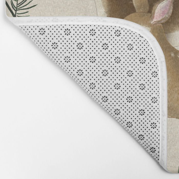 winter deer // repeat pattern Bath Mat Gallery Image 2