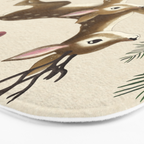 winter deer // repeat pattern Bath Mat Gallery Image 3